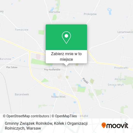 Mapa Gminny Związek Rolników, Kółek i Organizacji Rolniczych