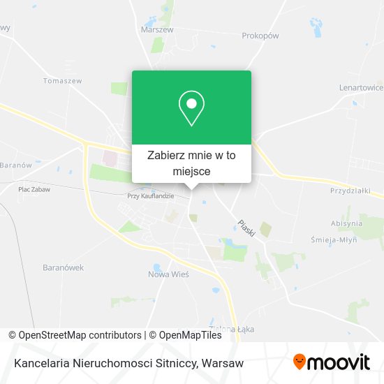 Mapa Kancelaria Nieruchomosci Sitniccy