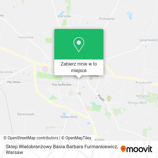 Mapa Sklep Wielobranżowy Basia Barbara Furmankiewicz