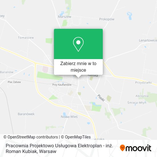 Mapa Pracownia Projektowo Usługowa Elektroplan - inż. Roman Kubiak