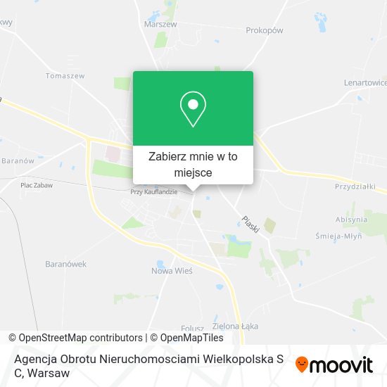 Mapa Agencja Obrotu Nieruchomosciami Wielkopolska S C