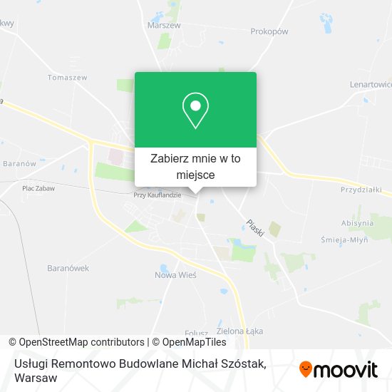 Mapa Usługi Remontowo Budowlane Michał Szóstak