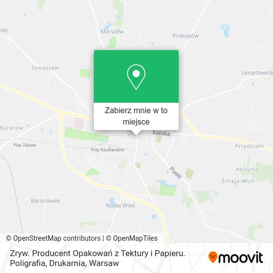 Mapa Zryw. Producent Opakowań z Tektury i Papieru. Poligrafia, Drukarnia