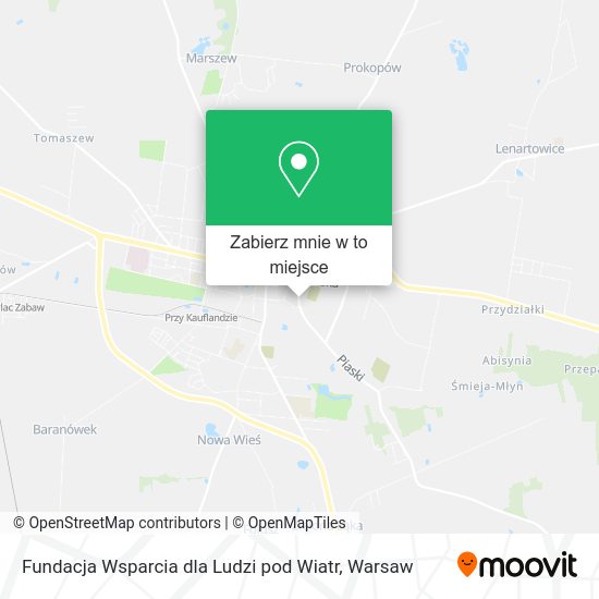 Mapa Fundacja Wsparcia dla Ludzi pod Wiatr