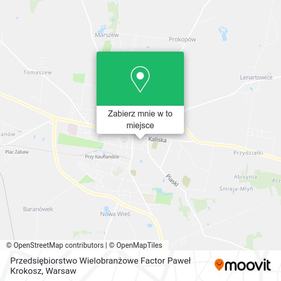 Mapa Przedsiębiorstwo Wielobranżowe Factor Paweł Krokosz