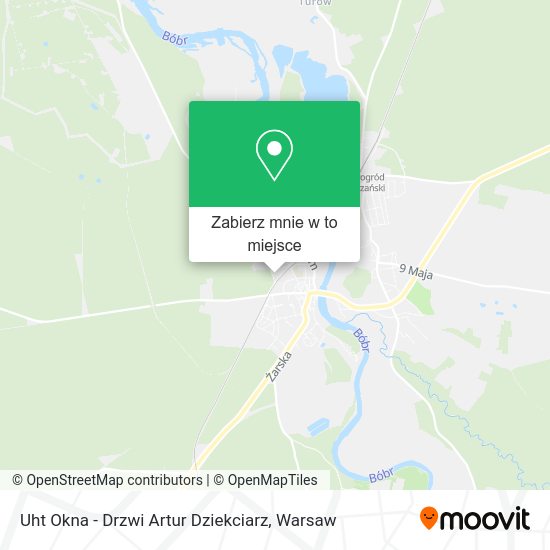 Mapa Uht Okna - Drzwi Artur Dziekciarz