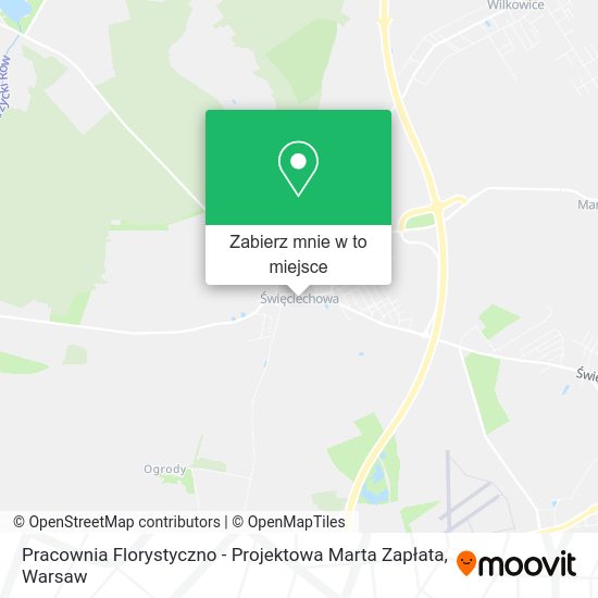 Mapa Pracownia Florystyczno - Projektowa Marta Zapłata