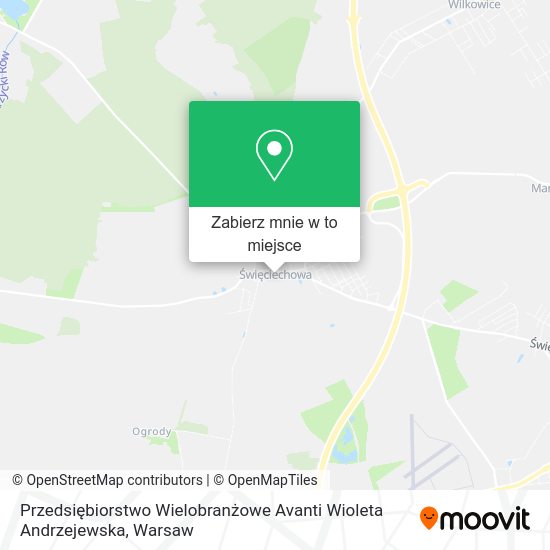 Mapa Przedsiębiorstwo Wielobranżowe Avanti Wioleta Andrzejewska