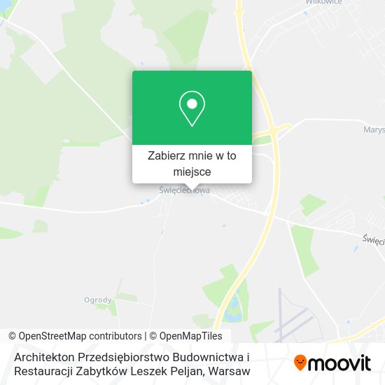 Mapa Architekton Przedsiębiorstwo Budownictwa i Restauracji Zabytków Leszek Peljan