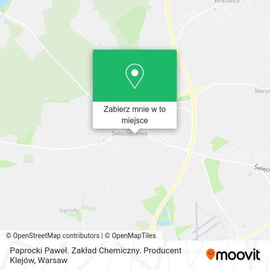 Mapa Paprocki Paweł. Zakład Chemiczny. Producent Klejów