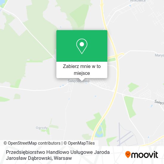 Mapa Przedsiębiorstwo Handlowo Usługowe Jaroda Jarosław Dąbrowski