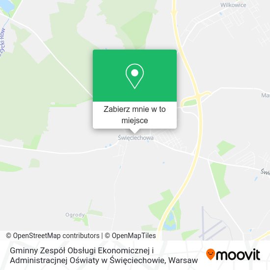 Mapa Gminny Zespół Obsługi Ekonomicznej i Administracjnej Oświaty w Święciechowie