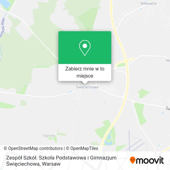 Mapa Zespół Szkół. Szkoła Podstawowa i Gimnazjum Święciechowa