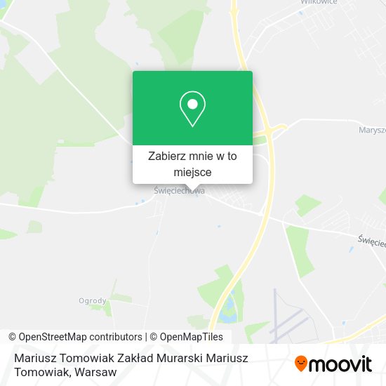 Mapa Mariusz Tomowiak Zakład Murarski Mariusz Tomowiak