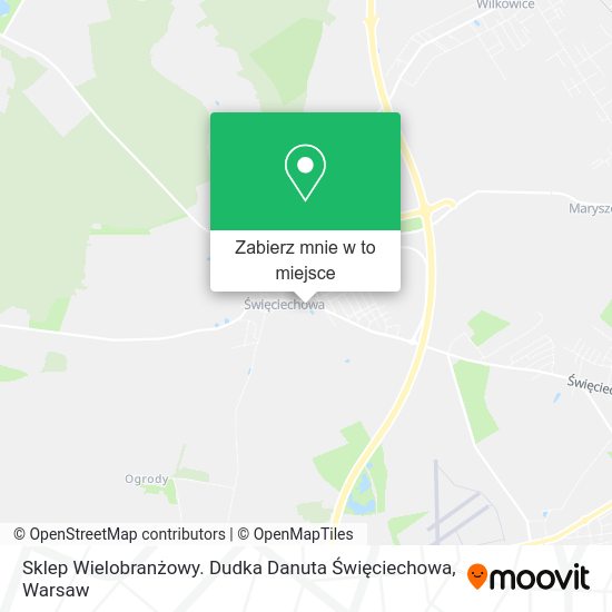 Mapa Sklep Wielobranżowy. Dudka Danuta Święciechowa