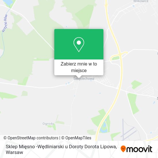 Mapa Sklep Mięsno -Wędliniarski u Doroty Dorota Lipowa