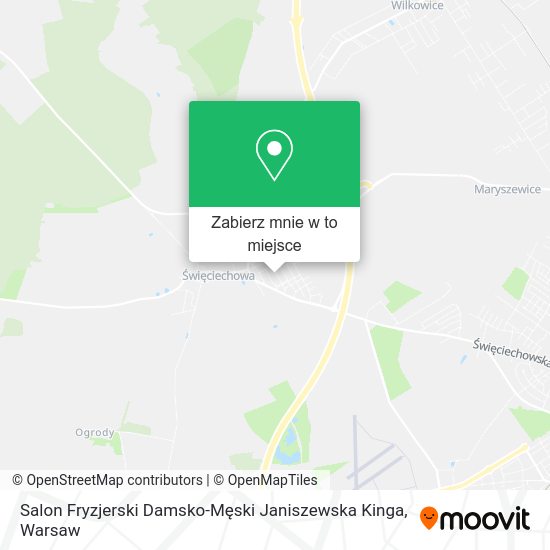 Mapa Salon Fryzjerski Damsko-Męski Janiszewska Kinga