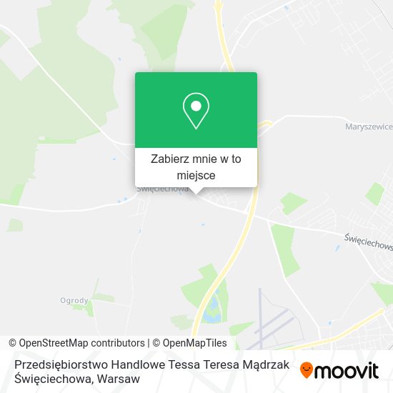 Mapa Przedsiębiorstwo Handlowe Tessa Teresa Mądrzak Święciechowa