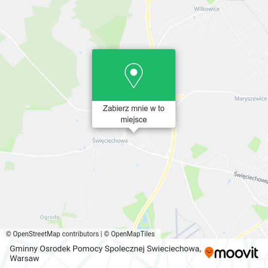 Mapa Gminny Osrodek Pomocy Spolecznej Swieciechowa