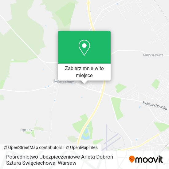 Mapa Pośrednictwo Ubezpieczeniowe Arleta Dobroń Sztura Święciechowa