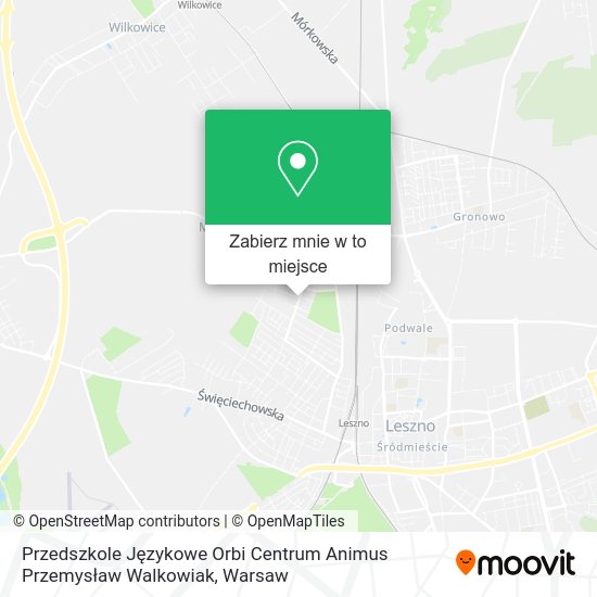 Mapa Przedszkole Językowe Orbi Centrum Animus Przemysław Walkowiak