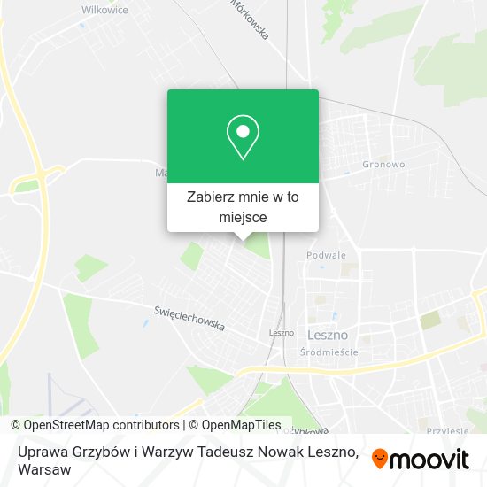 Mapa Uprawa Grzybów i Warzyw Tadeusz Nowak Leszno