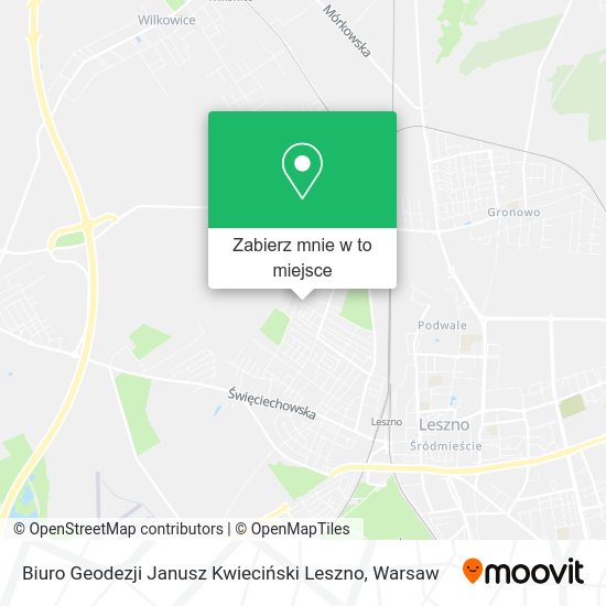 Mapa Biuro Geodezji Janusz Kwieciński Leszno