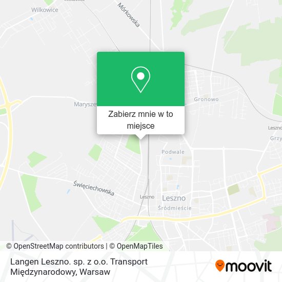 Mapa Langen Leszno. sp. z o.o. Transport Międzynarodowy