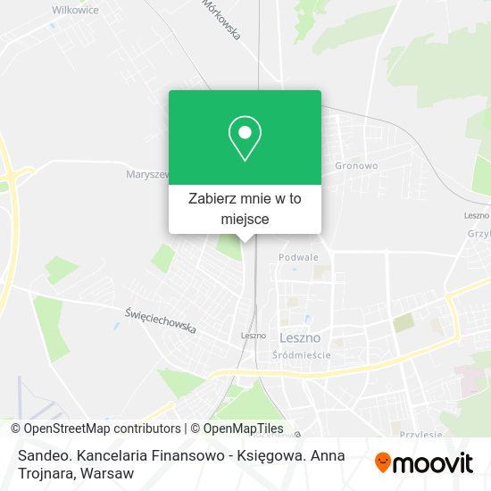 Mapa Sandeo. Kancelaria Finansowo - Księgowa. Anna Trojnara