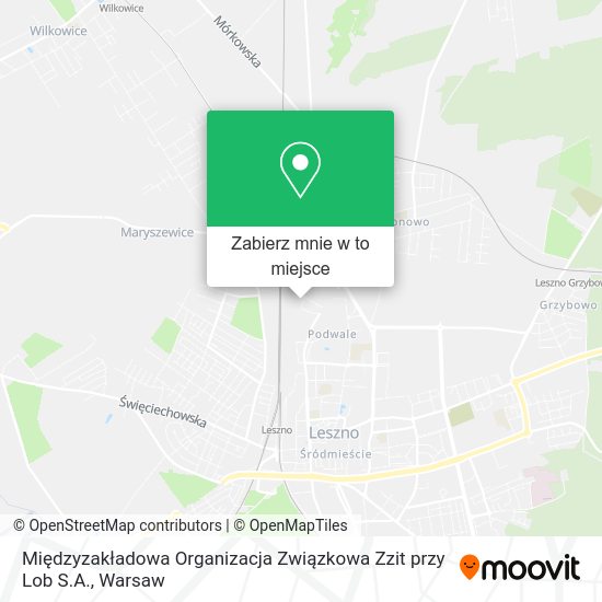 Mapa Międzyzakładowa Organizacja Związkowa Zzit przy Lob S.A.