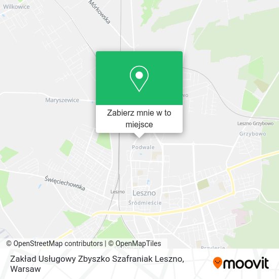 Mapa Zakład Usługowy Zbyszko Szafraniak Leszno