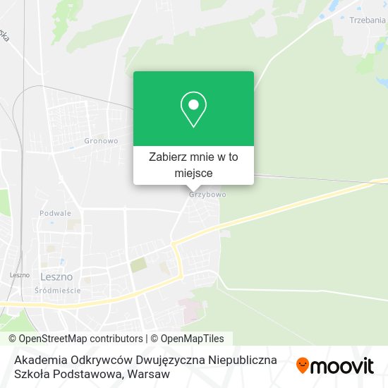 Mapa Akademia Odkrywców Dwujęzyczna Niepubliczna Szkoła Podstawowa