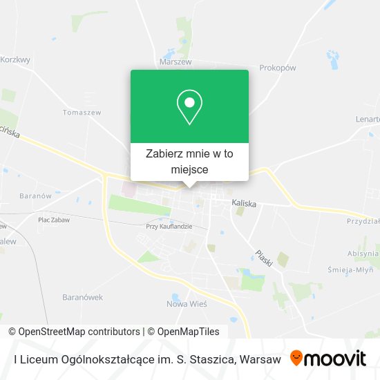 Mapa I Liceum Ogólnokształcące im. S. Staszica