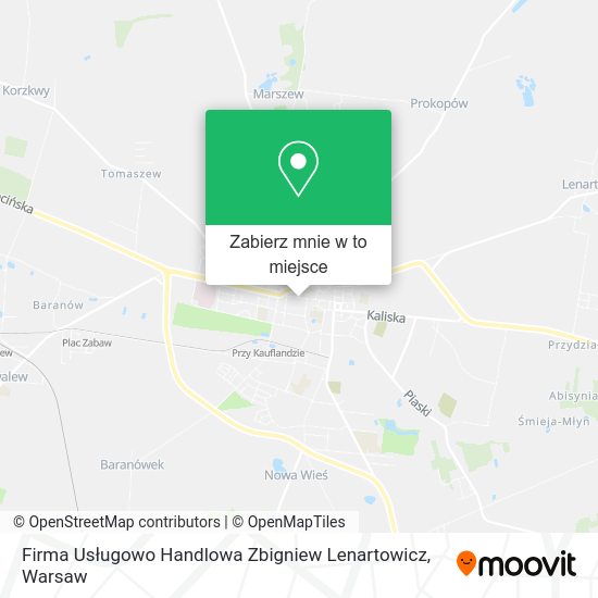 Mapa Firma Usługowo Handlowa Zbigniew Lenartowicz