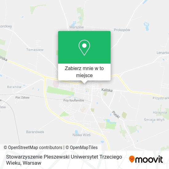 Mapa Stowarzyszenie Pleszewski Uniwersytet Trzeciego Wieku