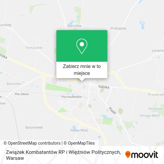 Mapa Związek Kombatantów RP i Więźniów Politycznych