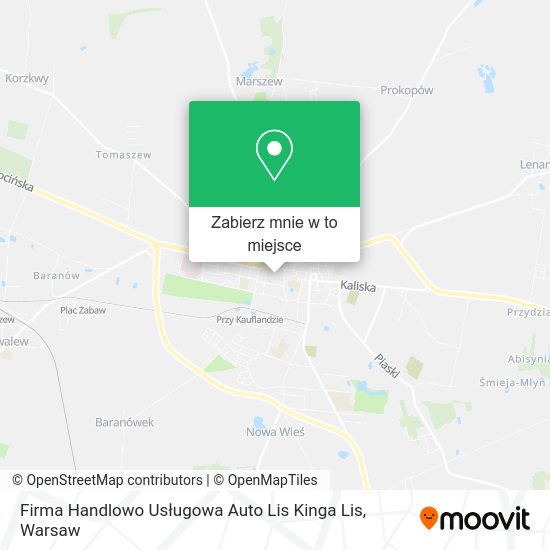 Mapa Firma Handlowo Usługowa Auto Lis Kinga Lis