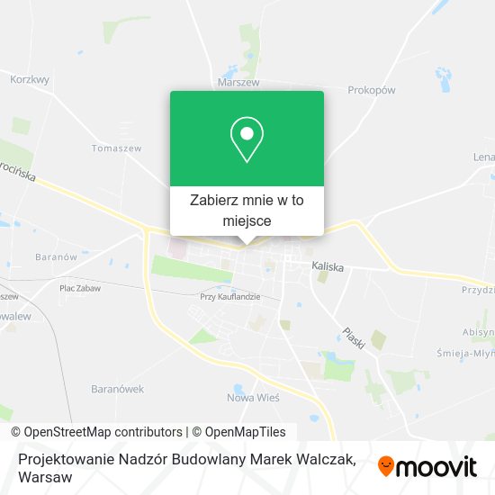 Mapa Projektowanie Nadzór Budowlany Marek Walczak