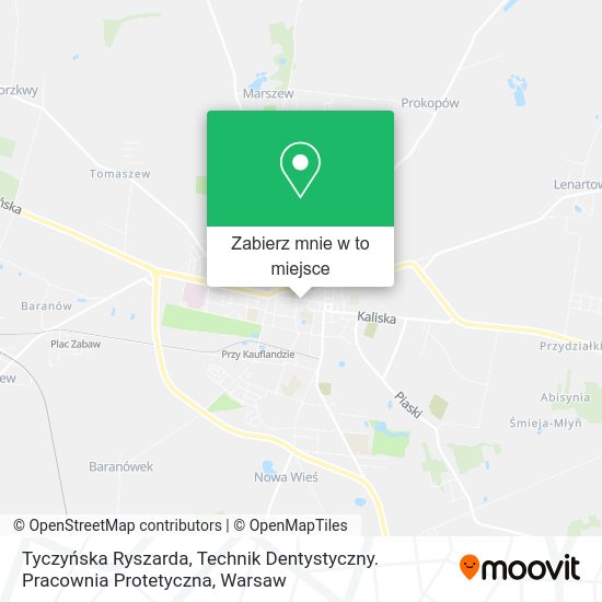 Mapa Tyczyńska Ryszarda, Technik Dentystyczny. Pracownia Protetyczna