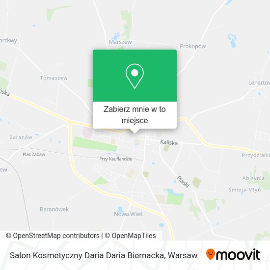 Mapa Salon Kosmetyczny Daria Daria Biernacka