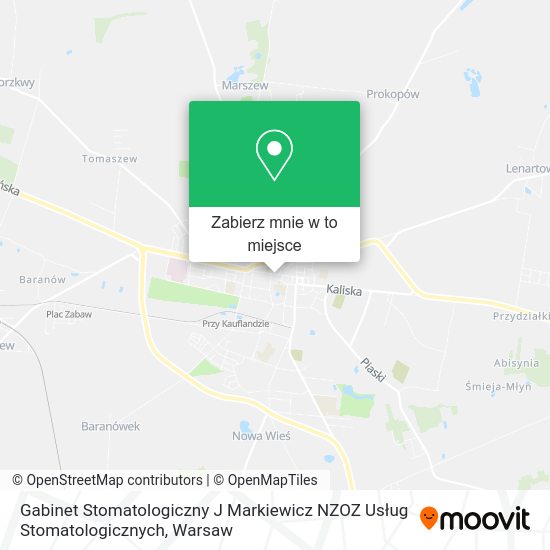 Mapa Gabinet Stomatologiczny J Markiewicz NZOZ Usług Stomatologicznych