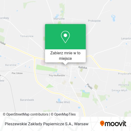 Mapa Pleszewskie Zakłady Papiernicze S.A.