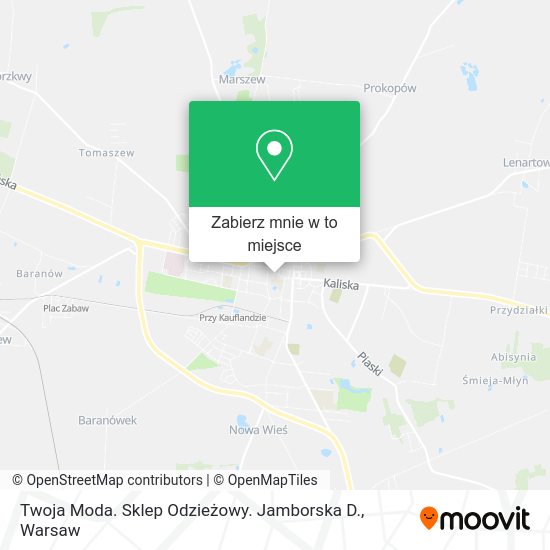 Mapa Twoja Moda. Sklep Odzieżowy. Jamborska D.