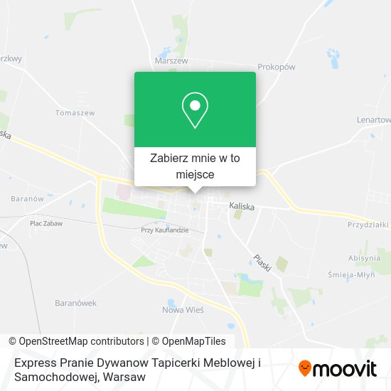 Mapa Express Pranie Dywanow Tapicerki Meblowej i Samochodowej