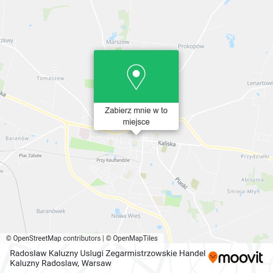 Mapa Radoslaw Kaluzny Uslugi Zegarmistrzowskie Handel Kaluzny Radoslaw