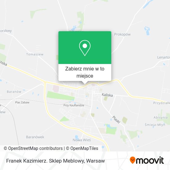 Mapa Franek Kazimierz. Sklep Meblowy