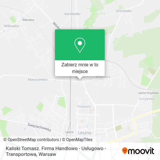 Mapa Kaliski Tomasz. Firma Handlowo - Usługowo - Transportowa