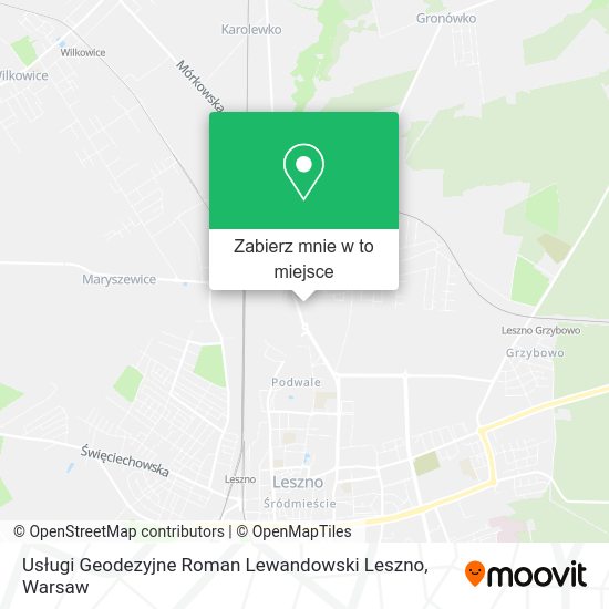 Mapa Usługi Geodezyjne Roman Lewandowski Leszno