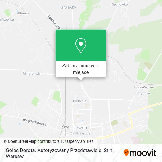 Mapa Golec Dorota. Autoryzowany Przedstawiciel Stihl