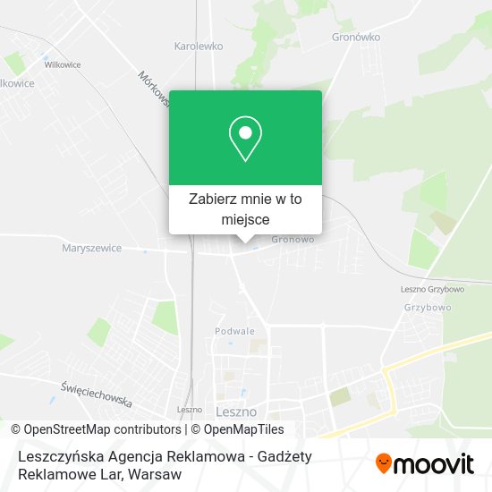 Mapa Leszczyńska Agencja Reklamowa - Gadżety Reklamowe Lar